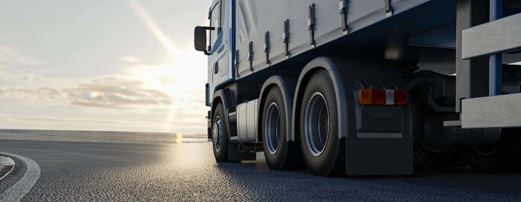 truck is driving along the road 3d image 3d rendering 1 scaled